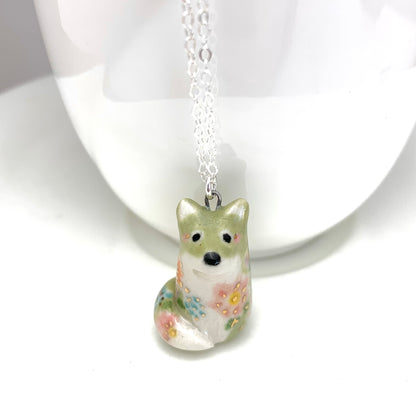 Flower Fox Necklace