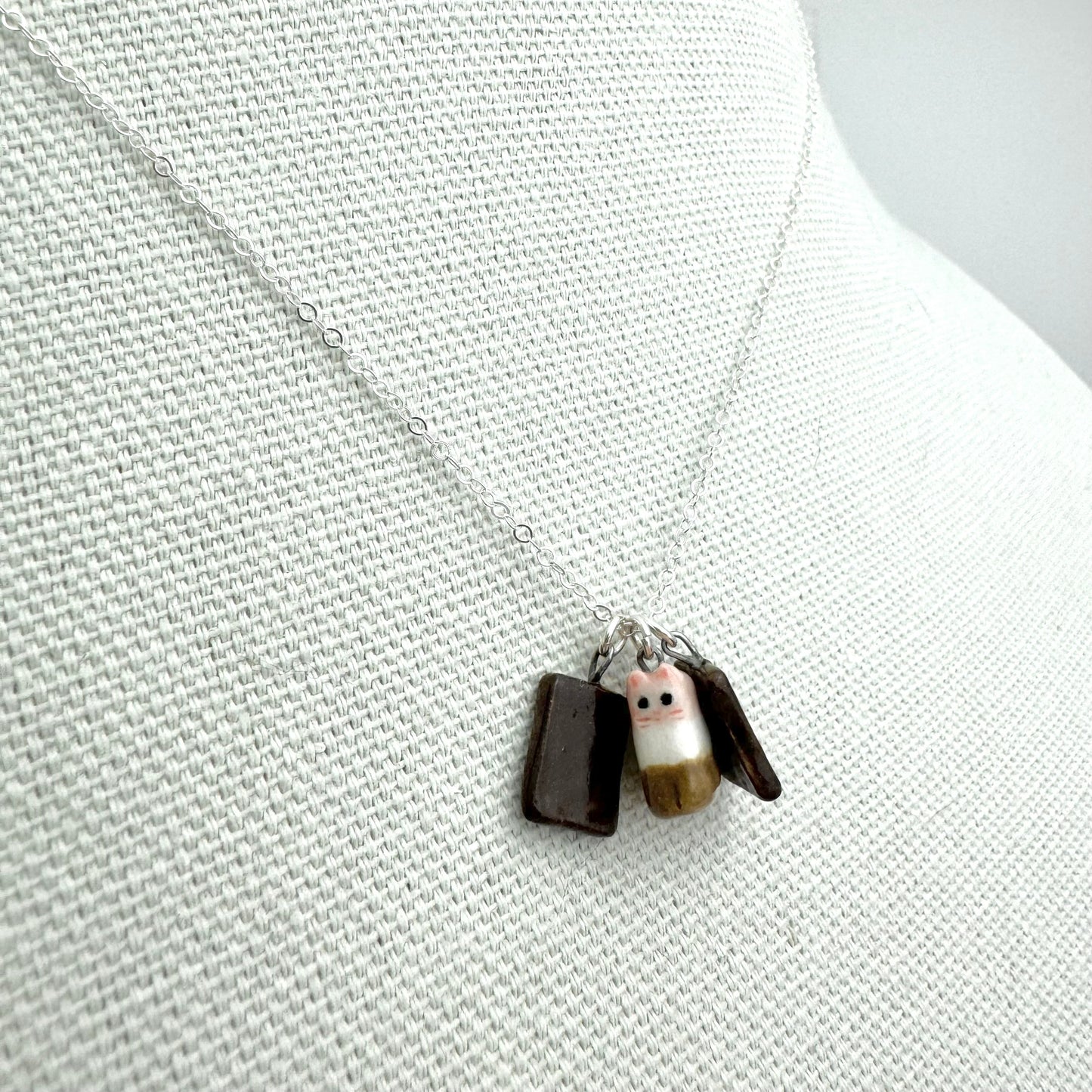 Ice cream Sandwich Cat Necklace