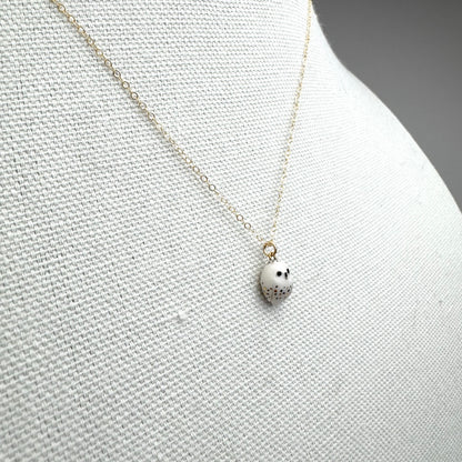Tiny White Owl Necklace