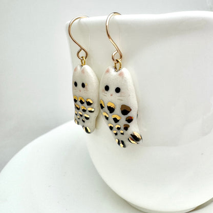 Mermaid Cat Dangle Earrings