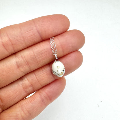 Tiny White Owl Necklace