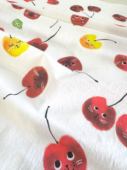 Cherry Cat Tea Towel