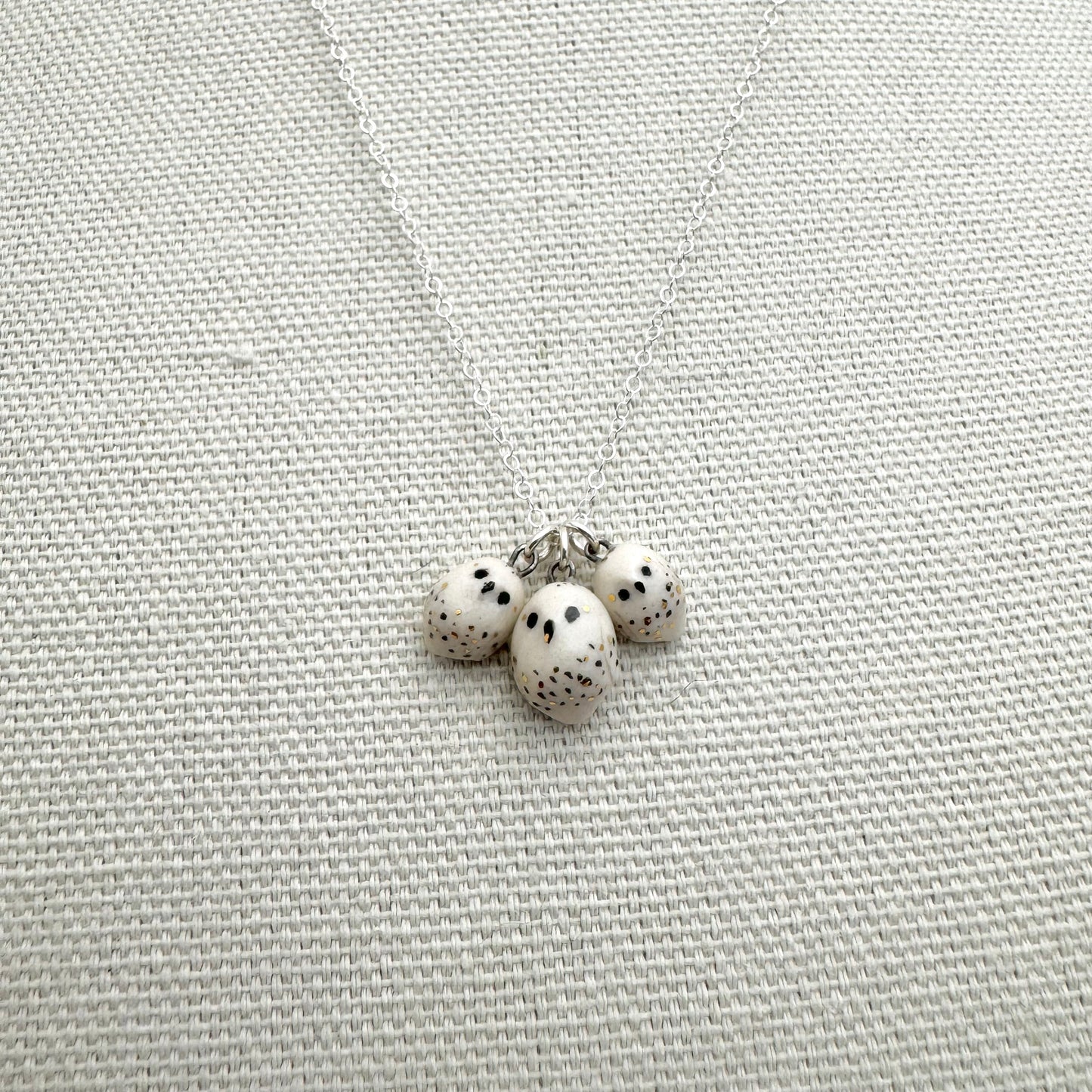 Tiny White Owl Necklace