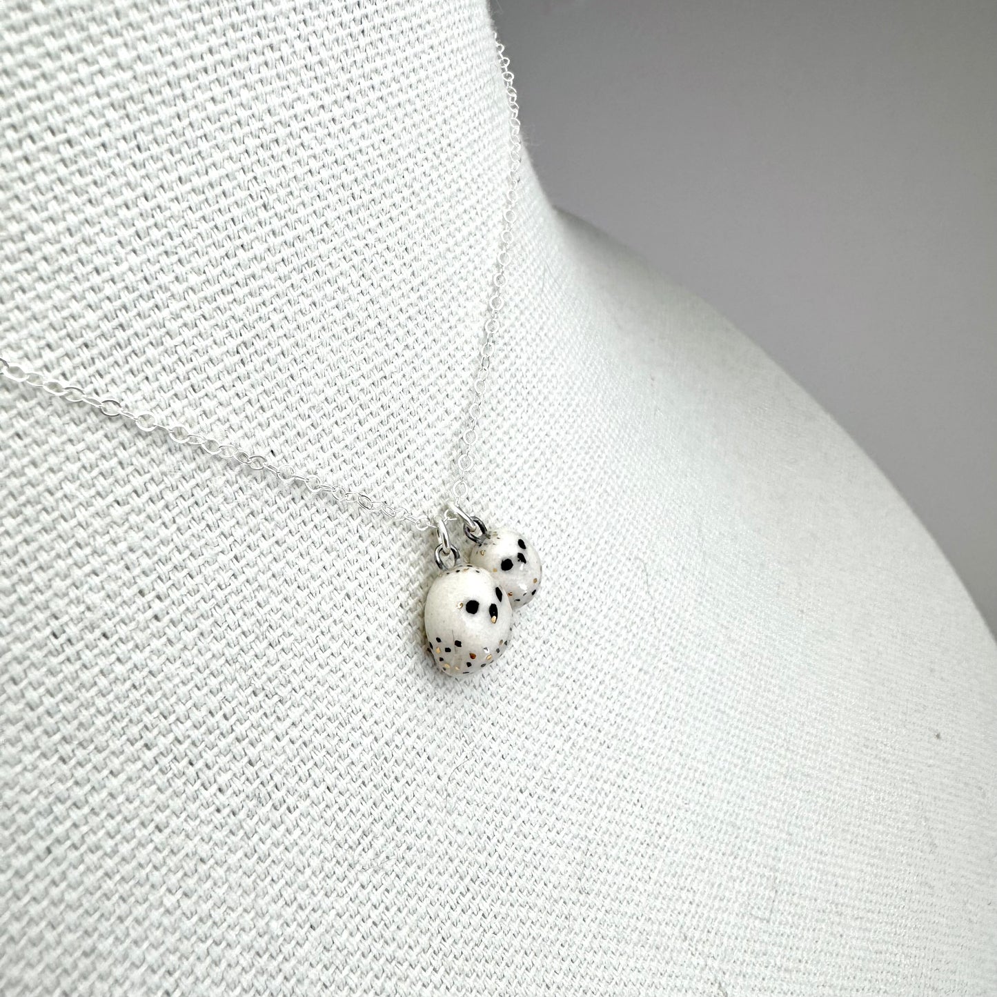 Tiny White Owl Necklace