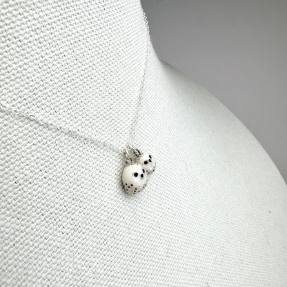 Tiny White Owl Necklace