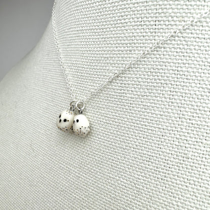 Tiny White Owl Necklace