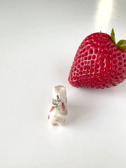 Tiny Strawberry Cat Necklace