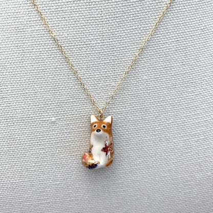 Autumn Leaf Fox Necklace