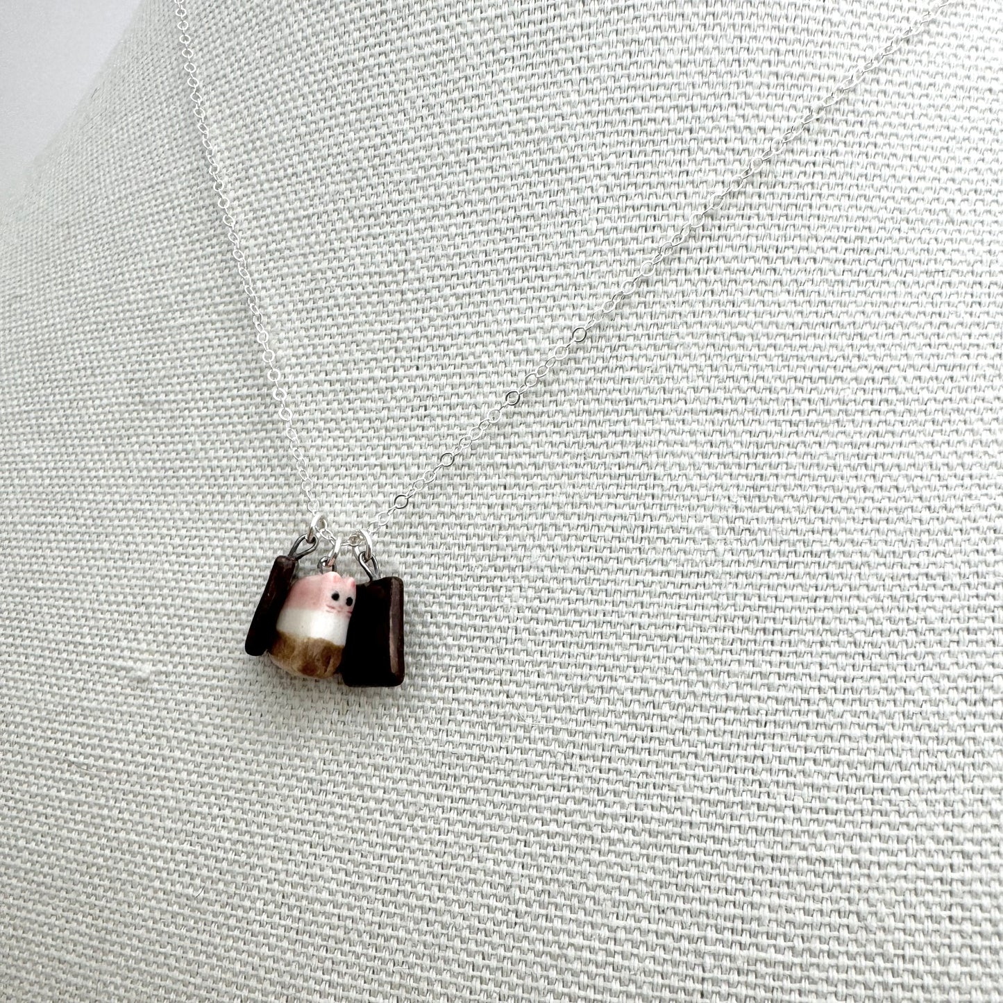 Ice cream Sandwich Cat Necklace