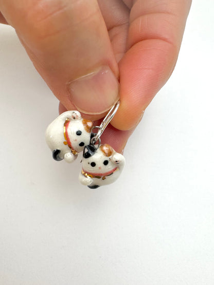 Maneki Neko Dangle Earrings