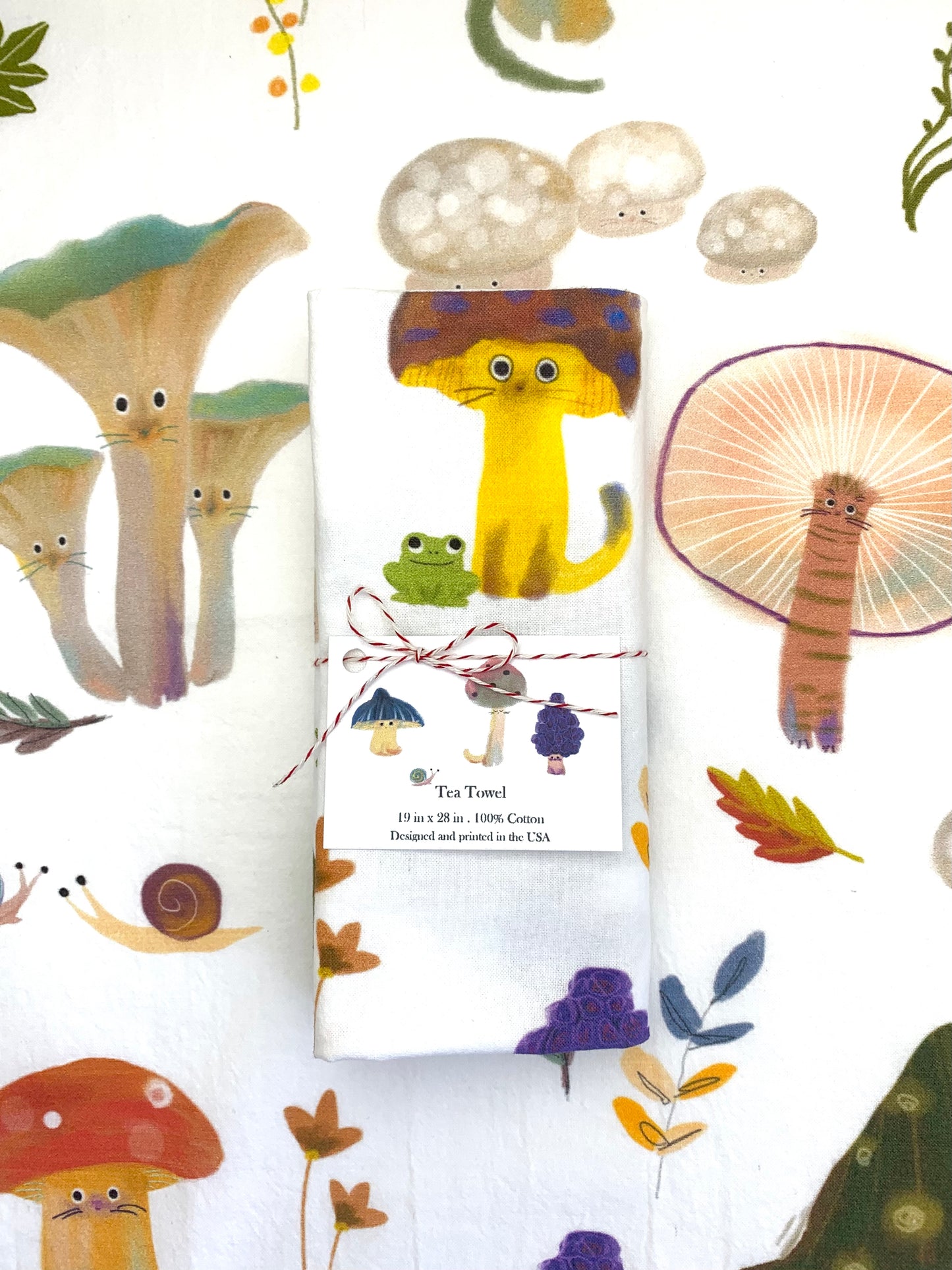 Mushroom Cat Greeting Card