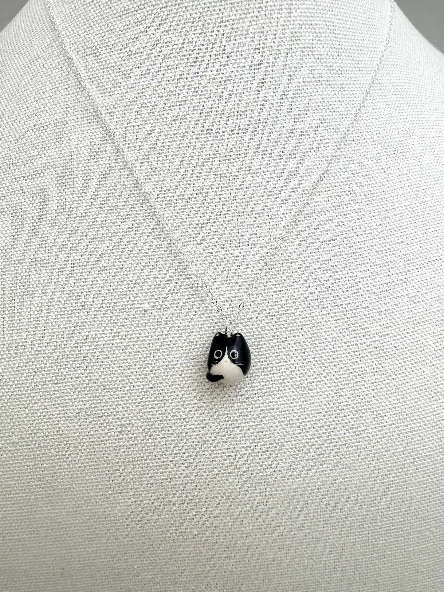 Tuxedo Cat Necklace