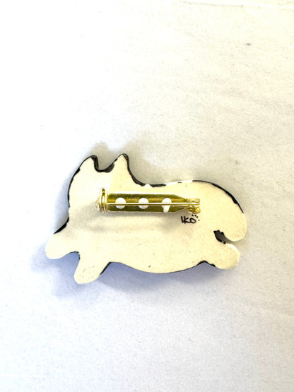 Fancy Tuxedo Cat Pin Brooch