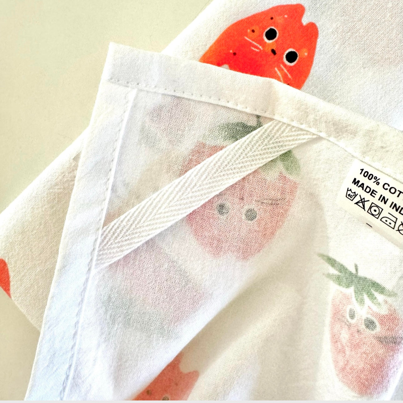 Strawberry Cat Tea Towel