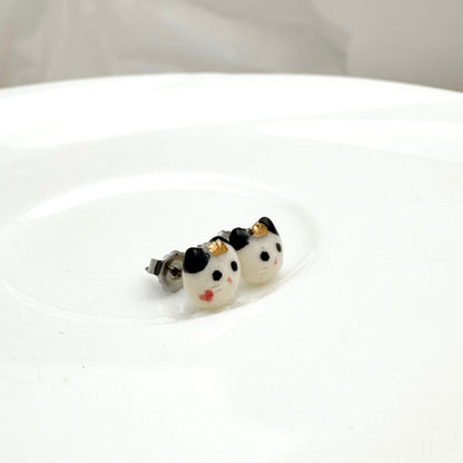 Tiny Queen Cat Stud Earrings