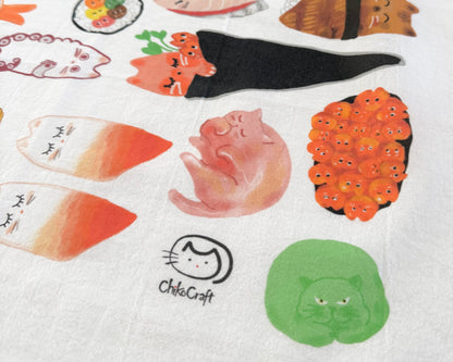 Sushi Cat Tea Towel