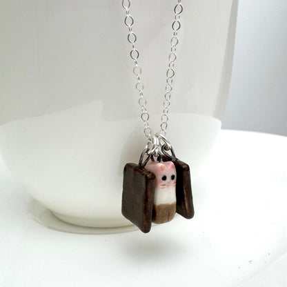 Ice cream Sandwich Cat Necklace