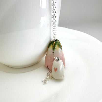 Peek a Boo Flower Cat Necklace