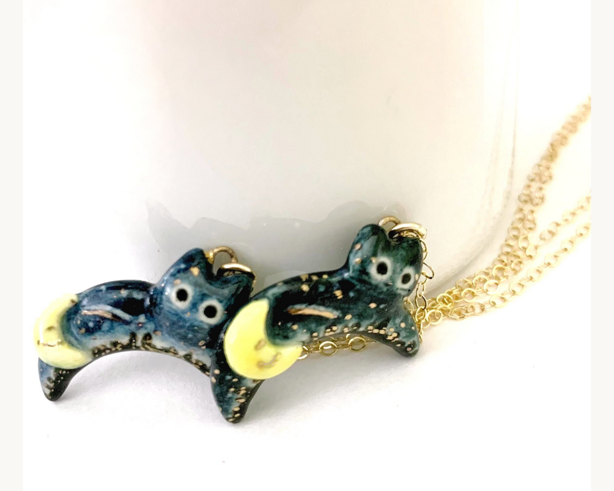 Moon Cat Necklace