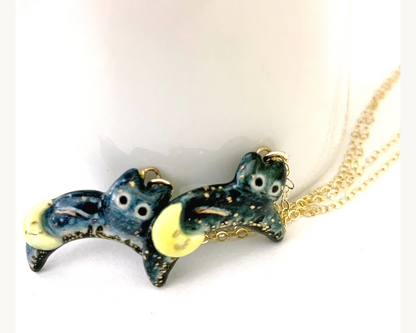 Moon Cat Necklace