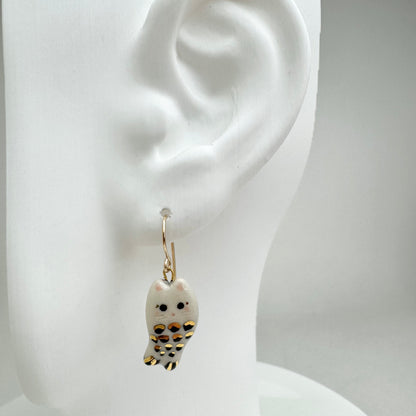 Mermaid Cat Dangle Earrings