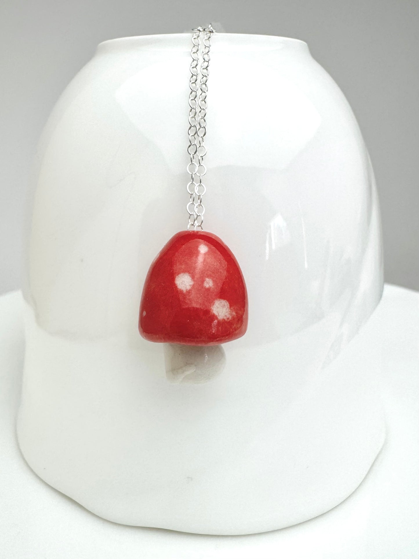 Red Mushroom Cat Necklace