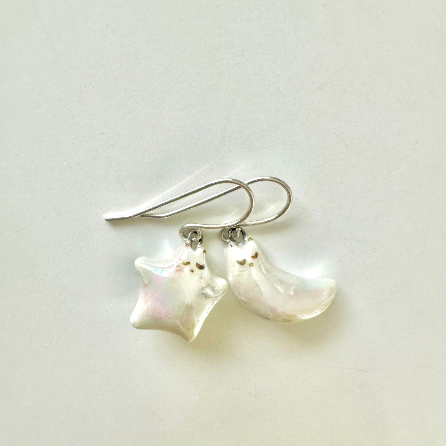 Star Cat Moon Cat Earrings