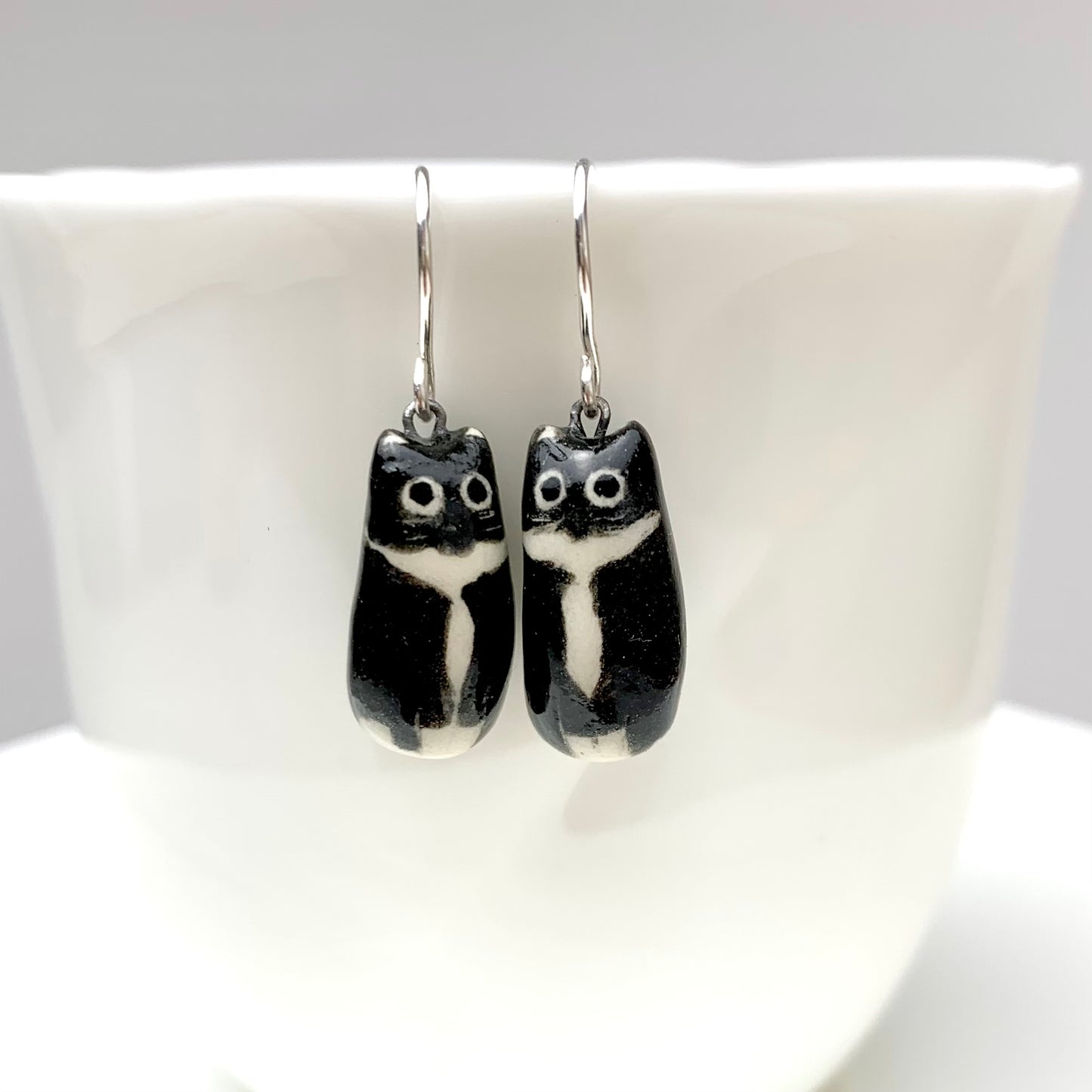 Tuxedo Cat Earrings