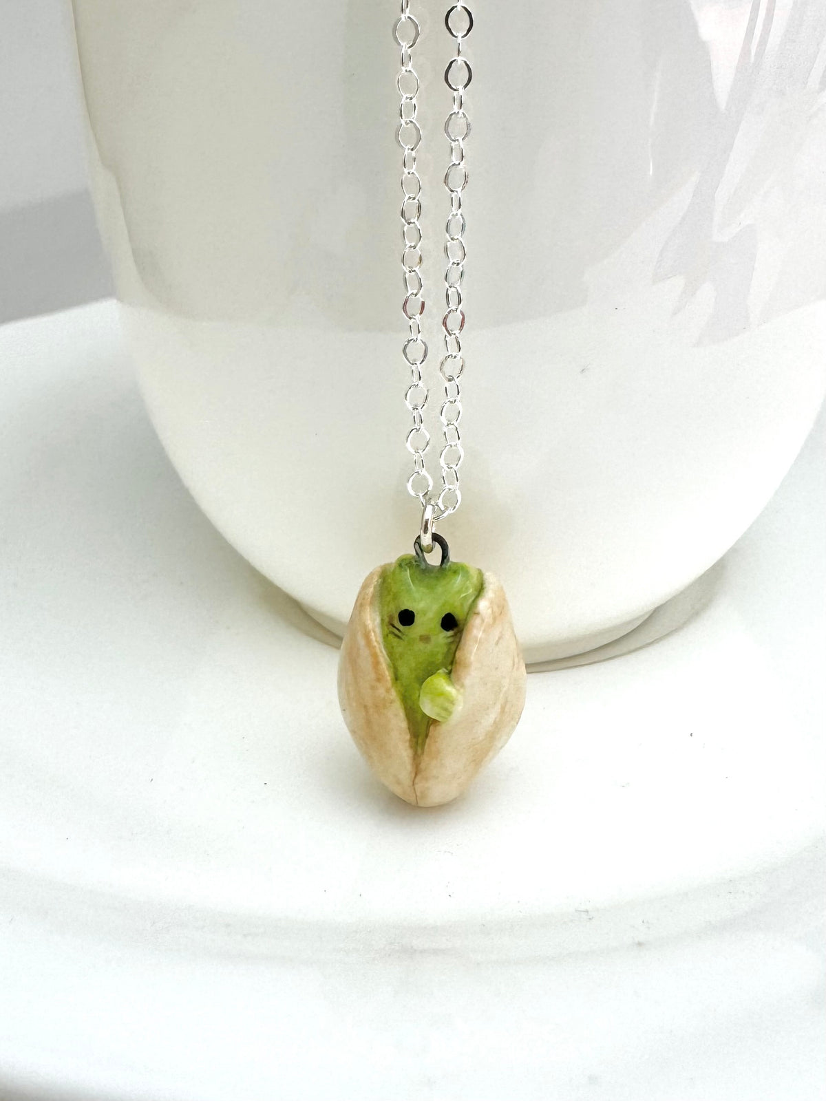 Pistachio Cat Necklace