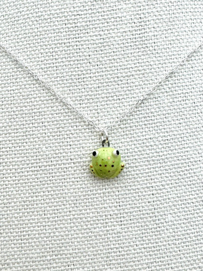 Teeny Tiny Frog Necklace