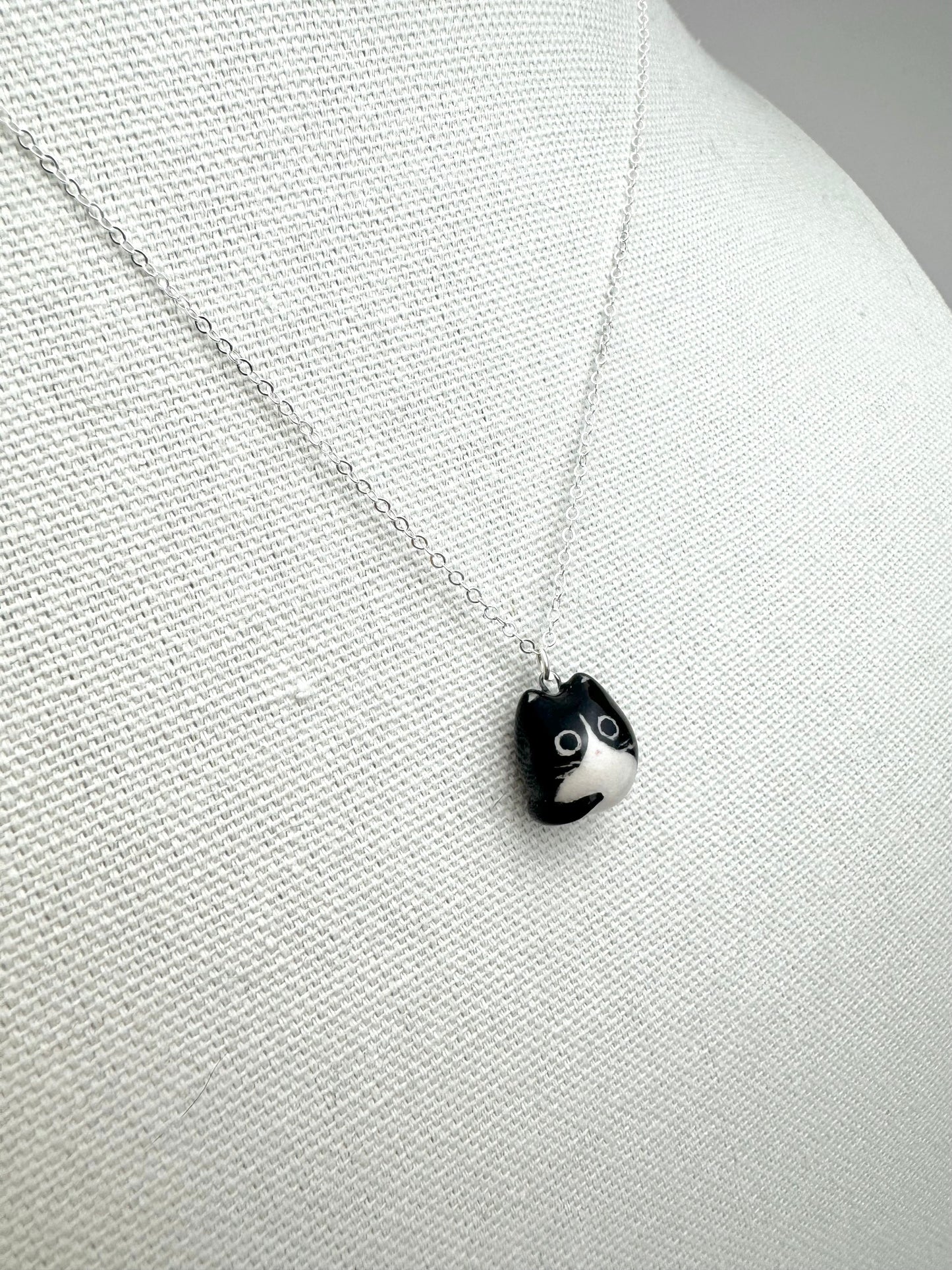Tuxedo Cat Necklace
