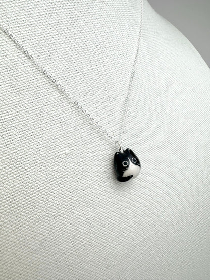 Tuxedo Cat Necklace