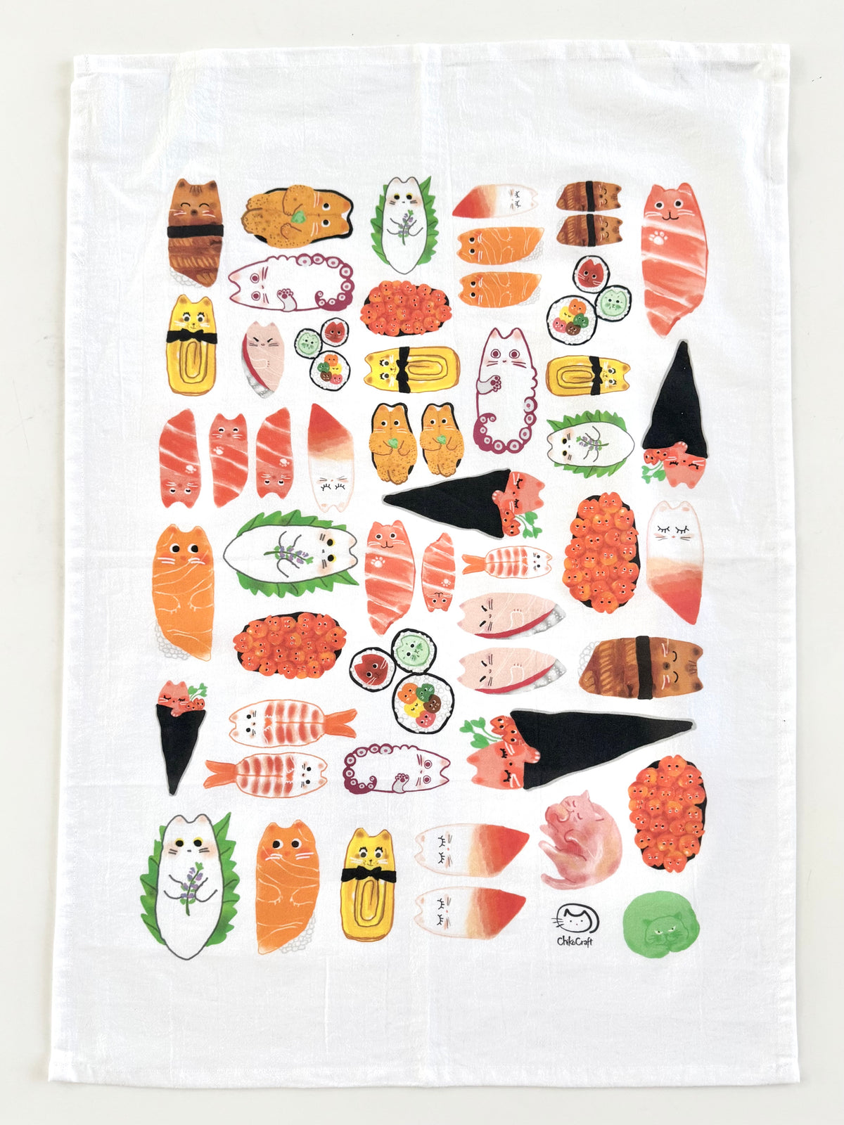 Sushi Cat Tea Towel