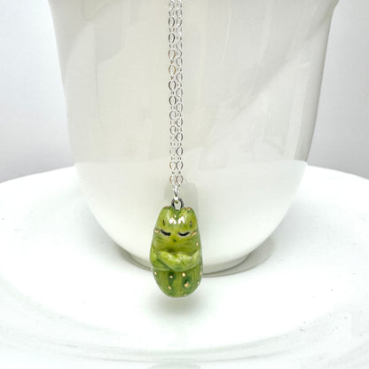 Pickle Cat Necklace