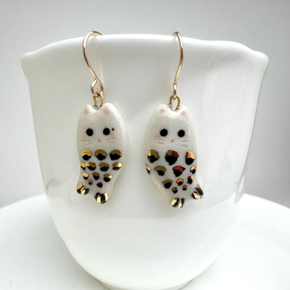 Mermaid Cat Dangle Earrings
