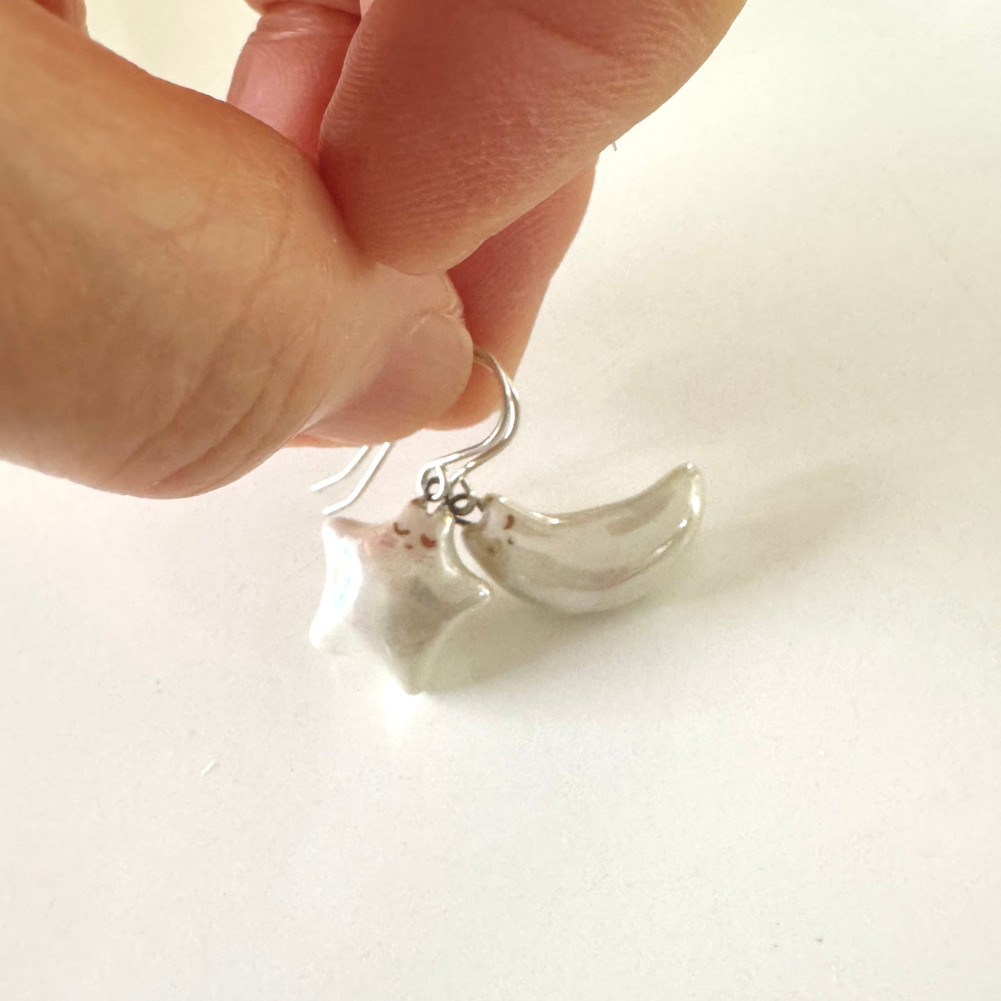 Star Cat Moon Cat Earrings