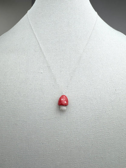Red Mushroom Cat Necklace