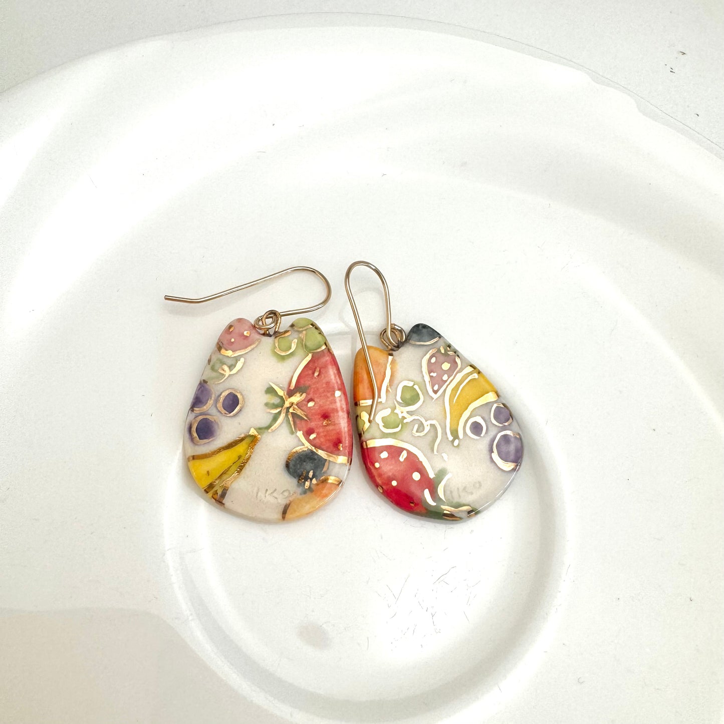 Fruit Cat earrings