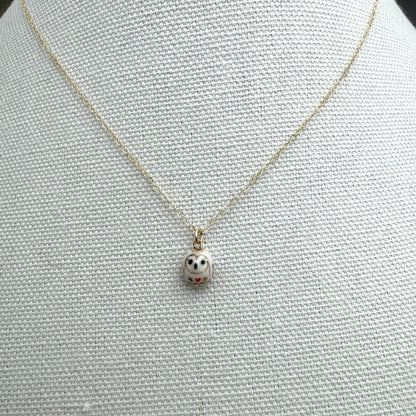 Tiny Heart Owl Necklace