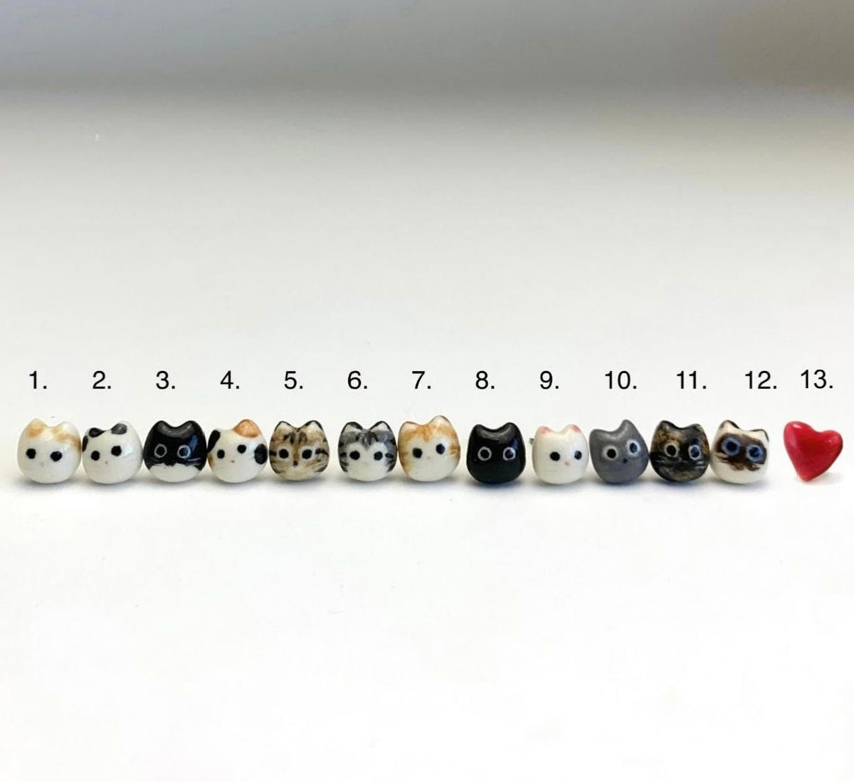 Tiny Queen Cat Stud Earrings