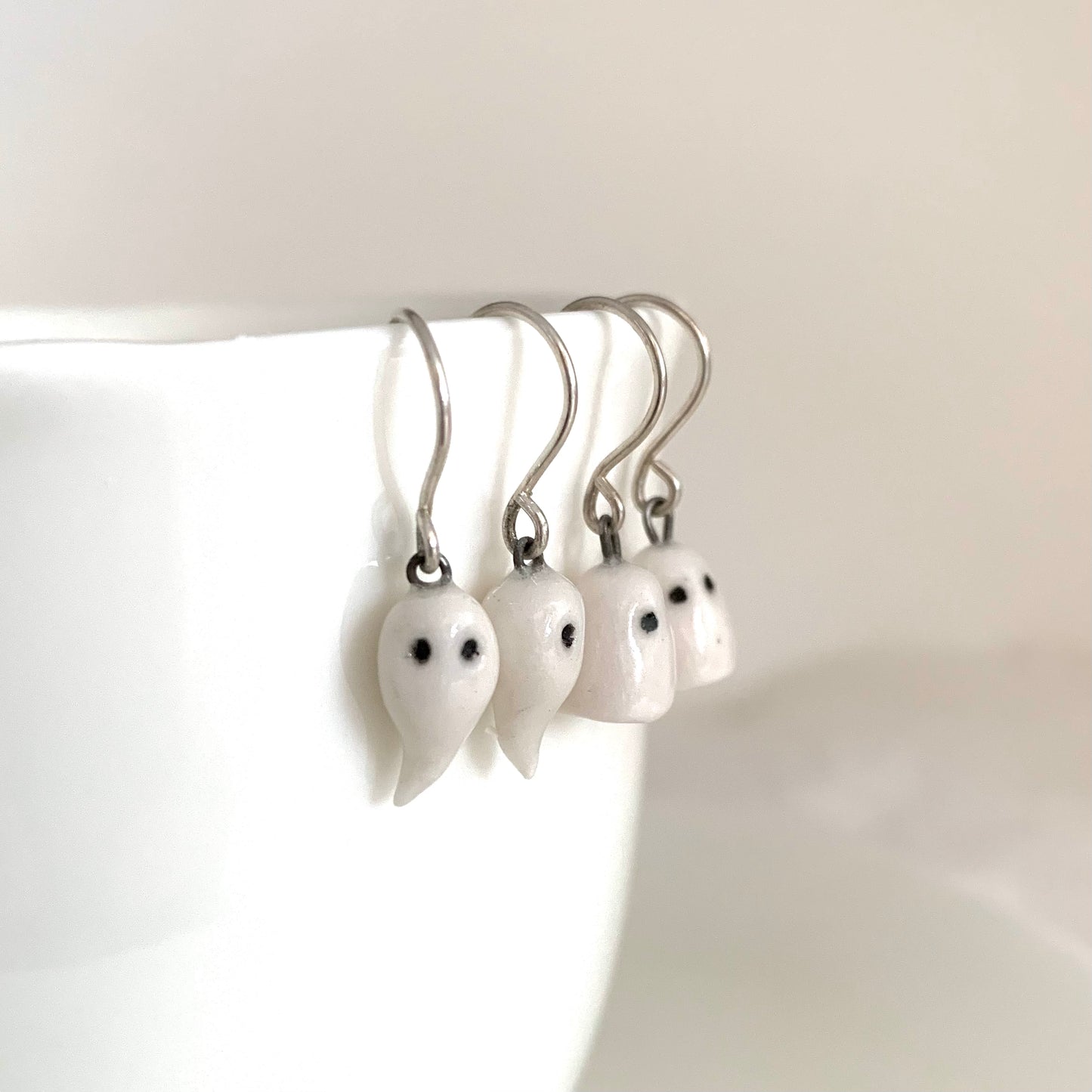 Tiny Ghost Dangle Earrings