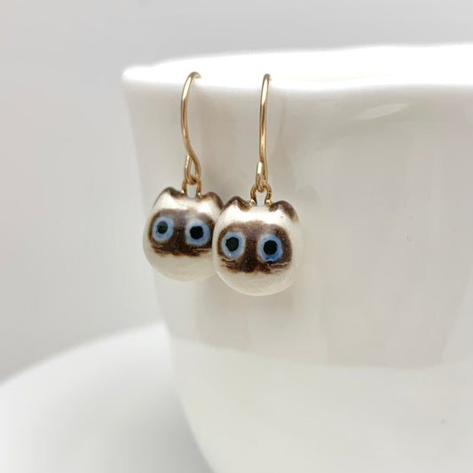 Siamese Cat Dangle Earrings