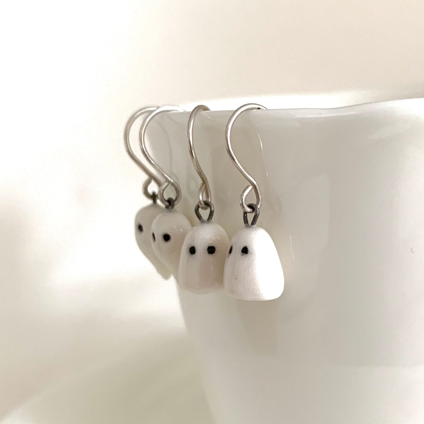 Tiny Ghost Dangle Earrings
