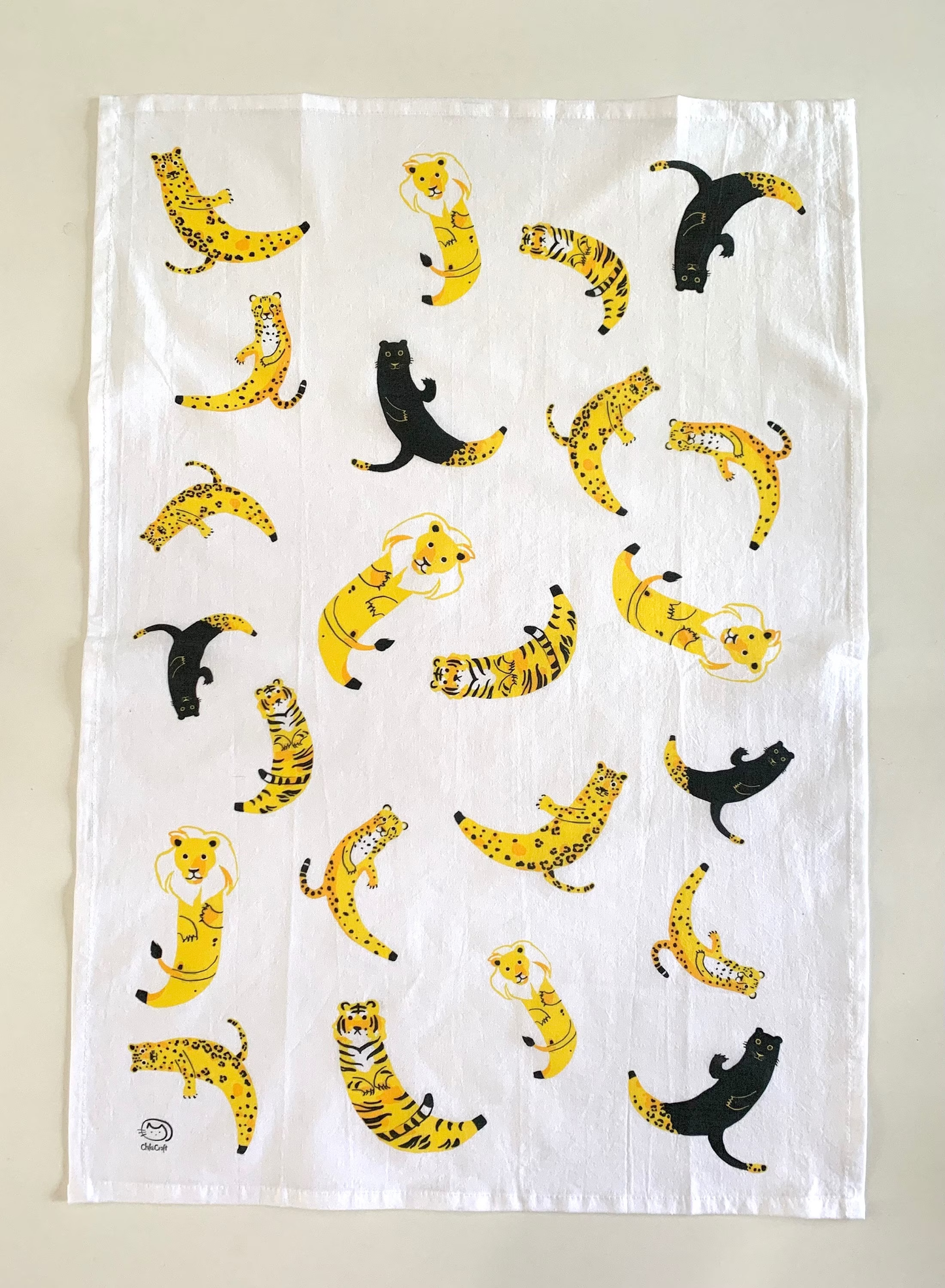 Big Banana Cat Tea Towel