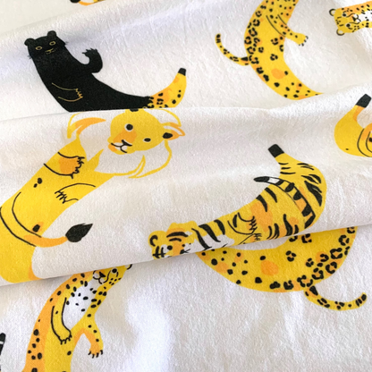 Big Banana Cat Tea Towel