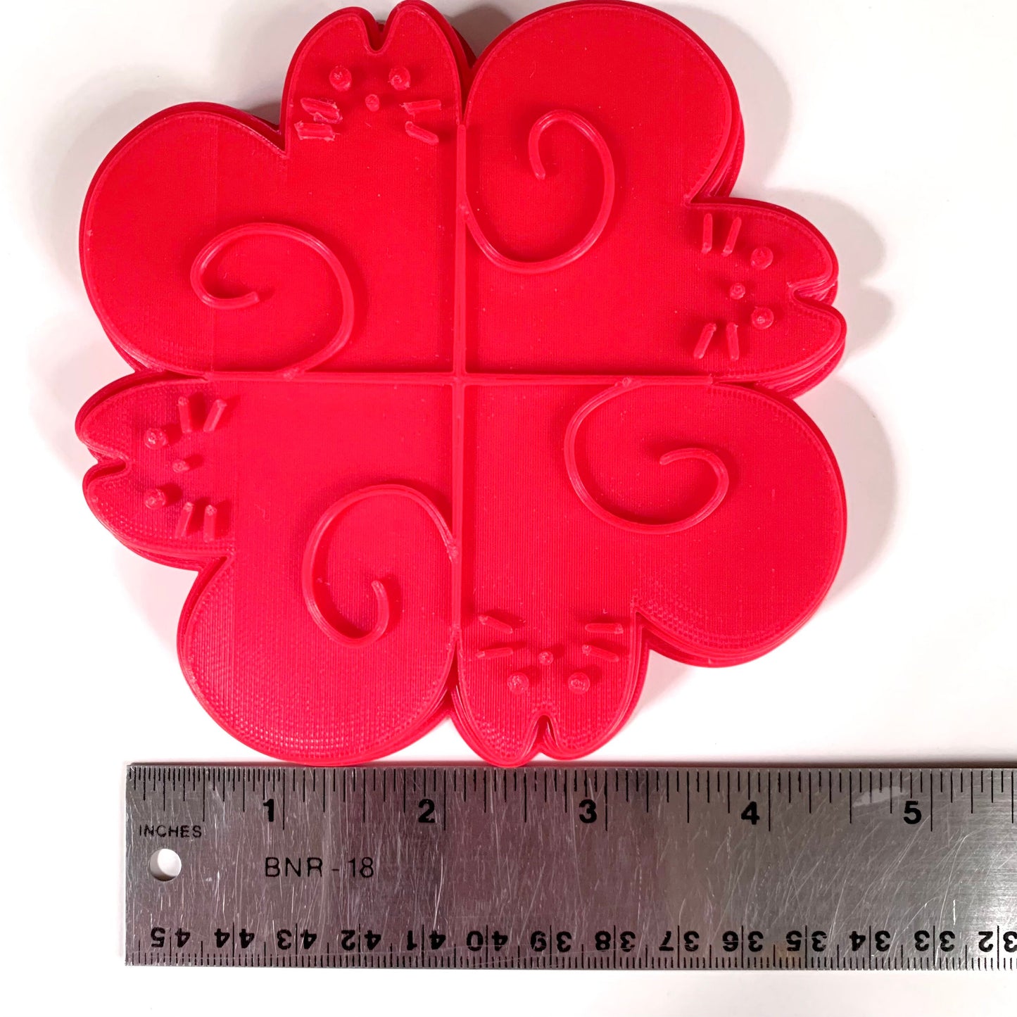 Four Heart Cat Cookie Cutter & Stamp