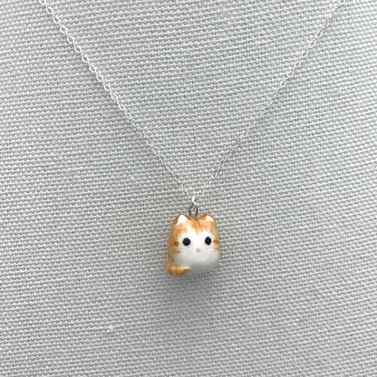 Orange Tabby Cat Necklace