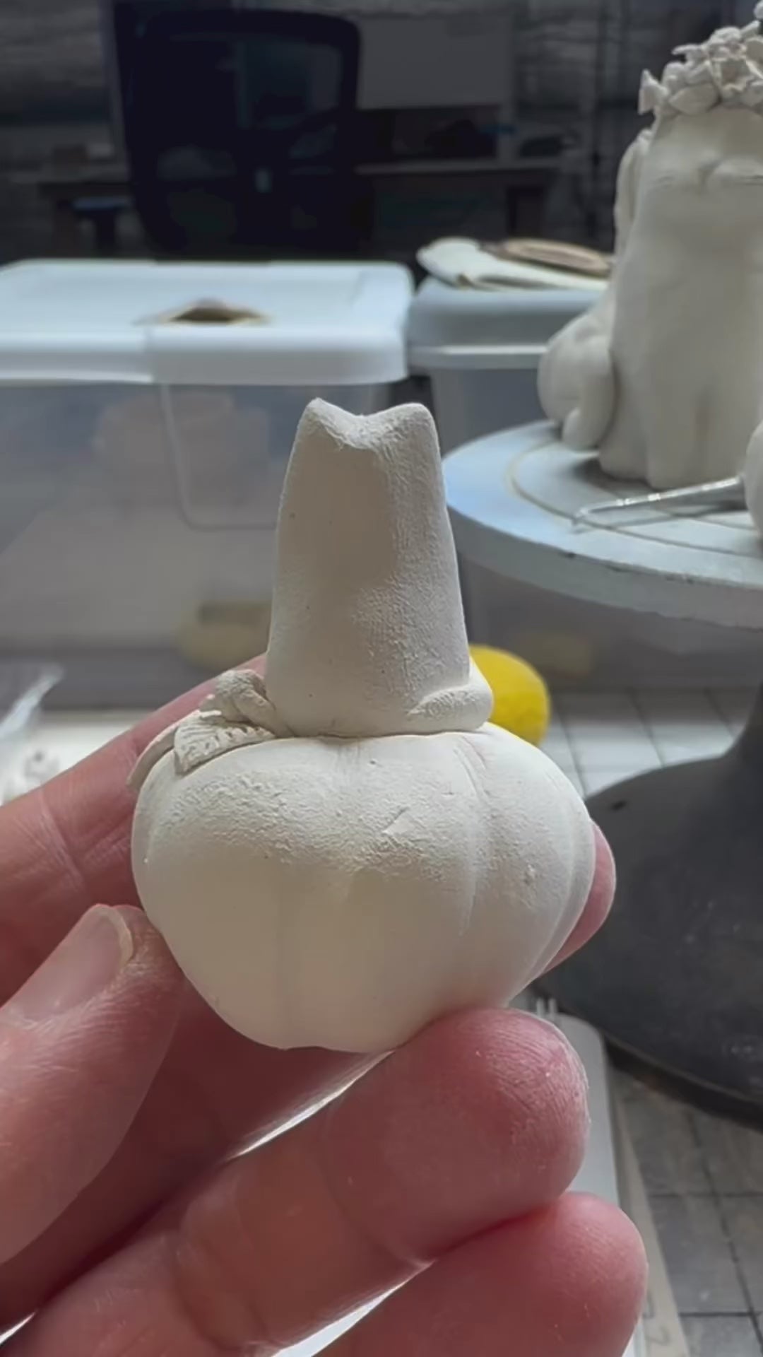 Black Cat Pumpkin Mini Figurine – ChikoCraft