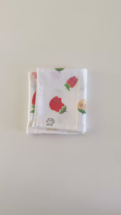 Strawberry Cat Tea Towel