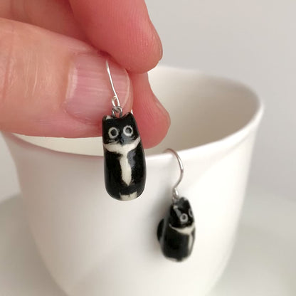 Tuxedo Cat Earrings